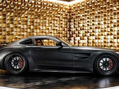 Mercedes Amg GT-R Low-poly 3D model