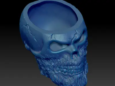 Beard - Skull-hollow 3D Print Model 3D print model