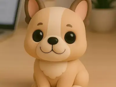 Bulldog - Kawaii Animals Collection 3D print model