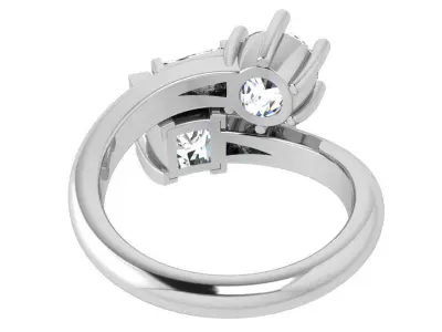Diamond Spiral Ring 3907 3D print model