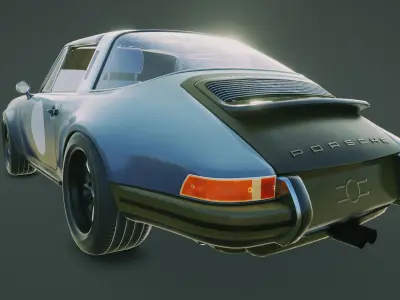 Porsche 911 Backdate Targa Low-poly 3D model