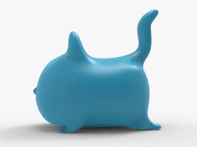 Fat cat 3D model