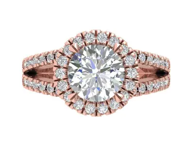 Wedding Art Deco Ring 3D print model