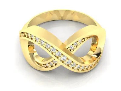 Ring M51 The luxury female ring with gems wedding 3D print model
