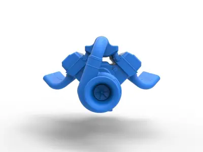 Engine 2 V8 Version 5 Scale 1 to 25 3D print model