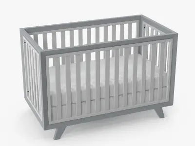 Baby Cribs Set 3D Model Collection