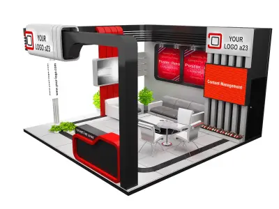 Booth Exhibition Stand a579b 3D model
