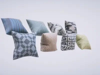 Pillows Pack Low-poly 3D model