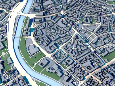 Saarbrucken Germany Capital of Saarland 3D model