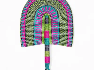 African Handwoven Fan 29 3D model