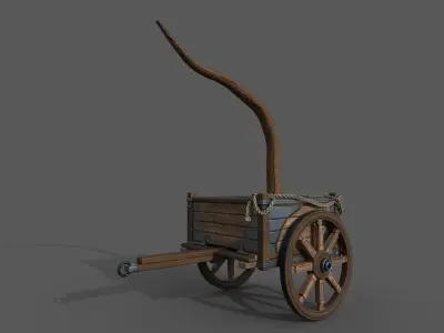 Carriage - 01 Low-poly 3D model
