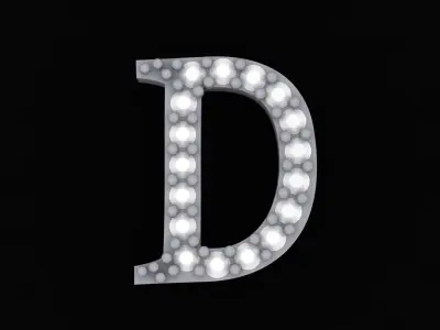 Letter D pendant 3D print model