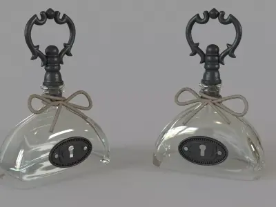 Kensal Key Handle Decorative Bottle 3D model