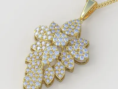 Ring Earring and Pendant Set 3D printable model 0067 3D Model Pack