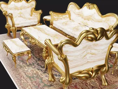 Ornamental Sofa 3D model