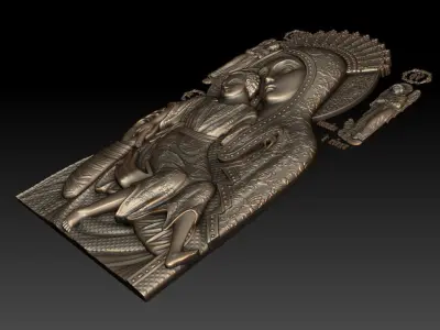 Kykkos icon of Mother of God All-Merciful 3D model