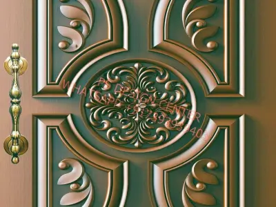 door design  for carving 3D model