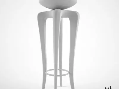 Brabbu Mohawk stool 3D model