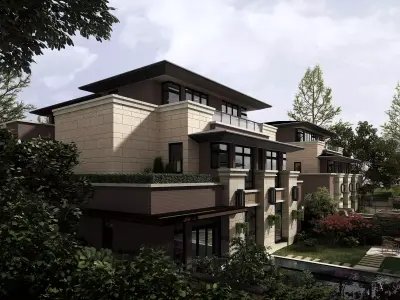 3D model of 2022 luxury fashion villa exterior 81 3D model