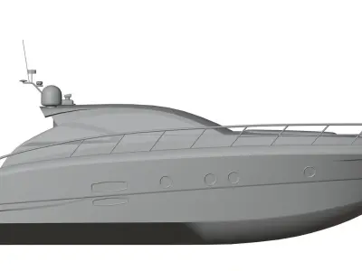 Yacht motor boat 3D model