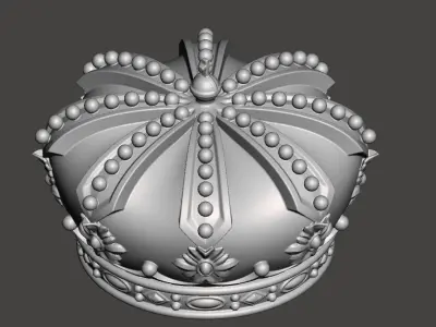 Royal Crown - 3d model for CNC - CFCRoyalCrown01 3D print model