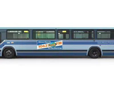 City Bus Low-poly 3D model