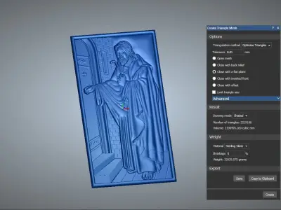 jesus christ door  3D model