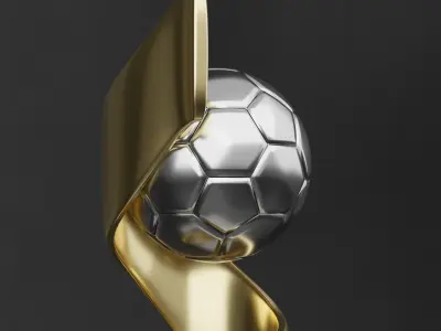 Women Worldcup Trophy Low-poly 3D model