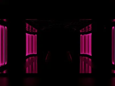  Virtual Studio Chat show Low-poly 3D model