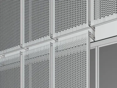 Perforated panels 3D model