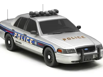 Car Police 5 Low-poly 3D model