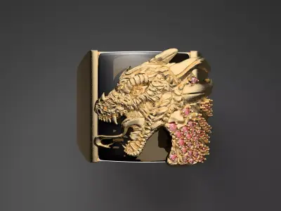 The dragon ring 3D print model