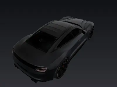 Porsche Taycan Turbo GT 2025 3D model lowpoly Low-poly 3D model