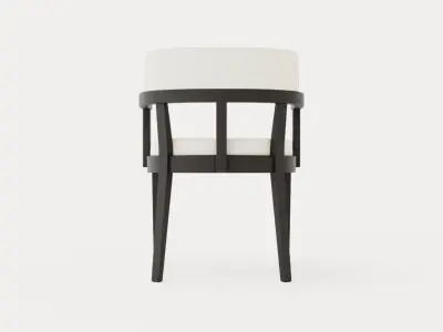 North dining chair black ash Low-poly 3D model