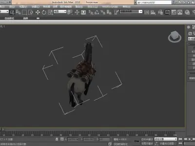 A horse with a saddle 3D model