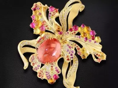 Brooch Flower 3D print model