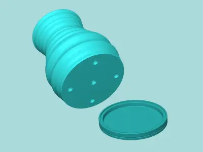 Vase 11 with Plate - Simple Plant Pot - Home Decor 3D print model