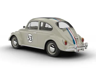 Volkswagen Beetle Herbie 1963 3d model 3D model