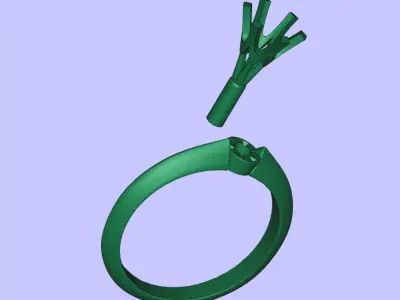 Diamond ring Free 3D print model