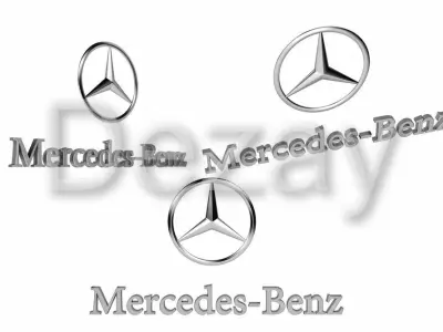 Logo mercedes benz and audi 3D model