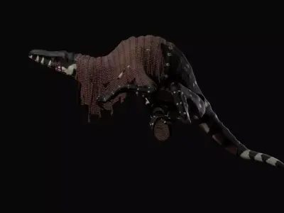 LIZARD WATER MONITOR CREATURE Low-poly 3D model