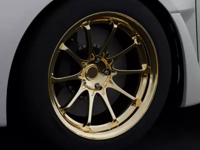 Volk Racing CE28N Aftermarket Wheel Low-poly 3D model