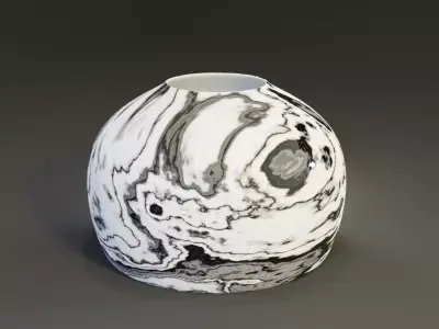 low poly vas marble vase Free low-poly 3D model