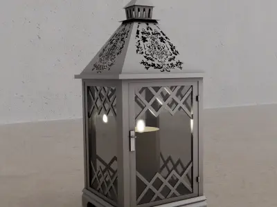 Ornamental Candle Lantern 3D model