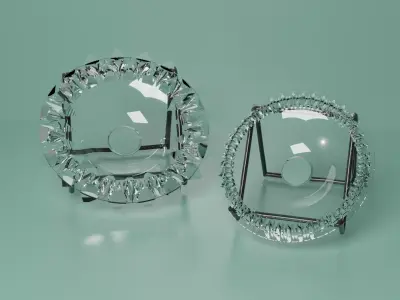 FLOWER GLASS PLATE  3D model