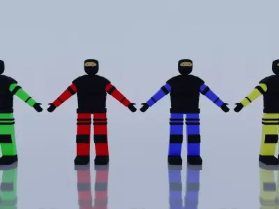 Low Poly character Pack Low-poly 3D model