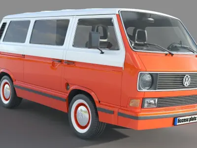 Volkswagen Transporter Passenger Van T3 3D model