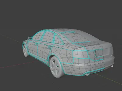 Audi A6 C6 2006 Low-poly 3D model