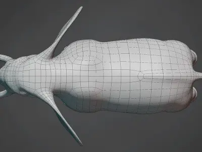 Elephant Base Mesh Low-poly 3D model purchase