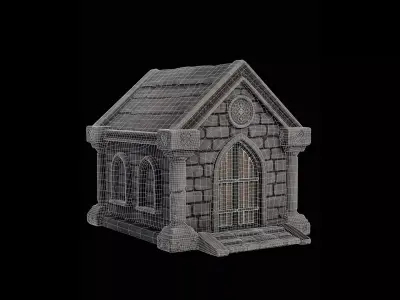 Mausoleum Low-poly 3D model